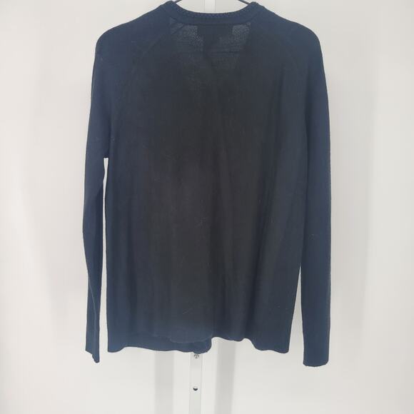 Karen Scott Womens Sz S Button Front Knit Cardigan Sweater Solid Black - Picture 4 of 4